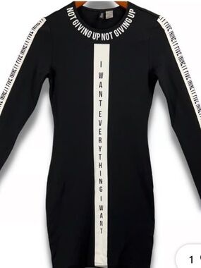 Women’s, Dress, Divided by H&M, Size 6, Black & white EU 44